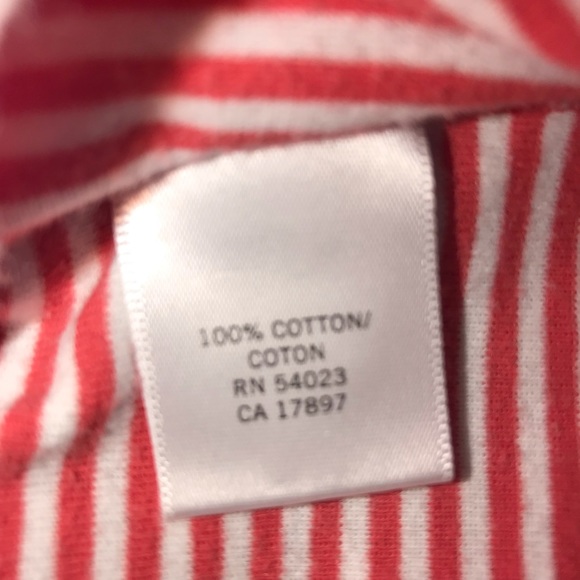 Blue navy capris and shirt striped white and red - Picture 6 of 8